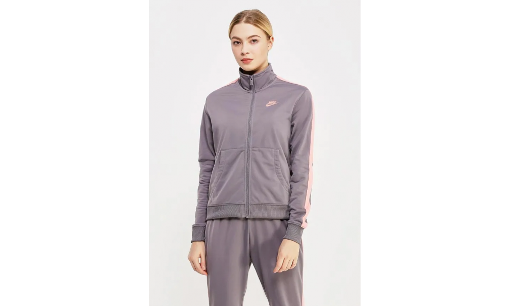 Костюм спортивный женский Nike Women's Sportswear Track Suit серый купить.